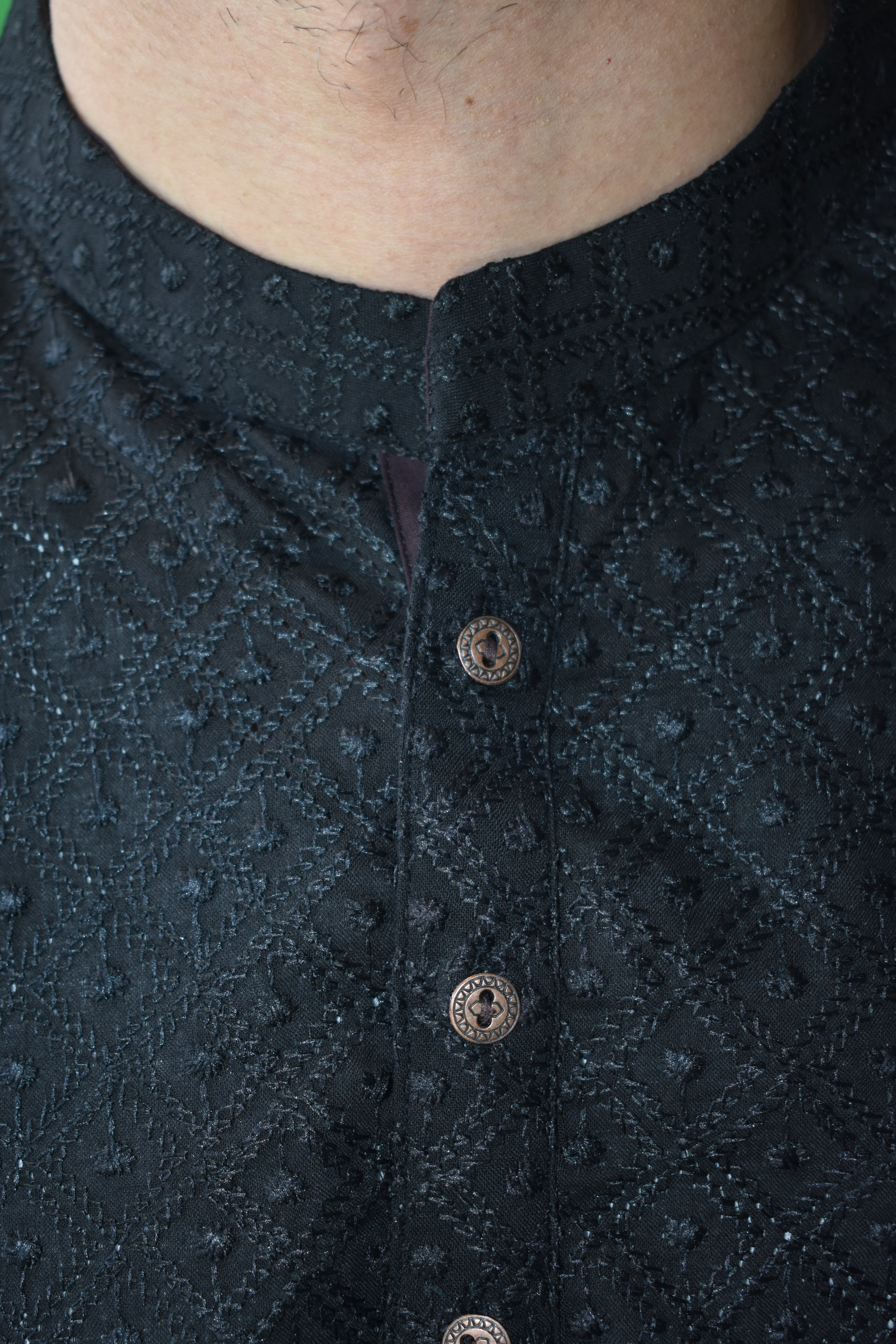 The Eclipse | Royalty Short Kurta, Midnight Black