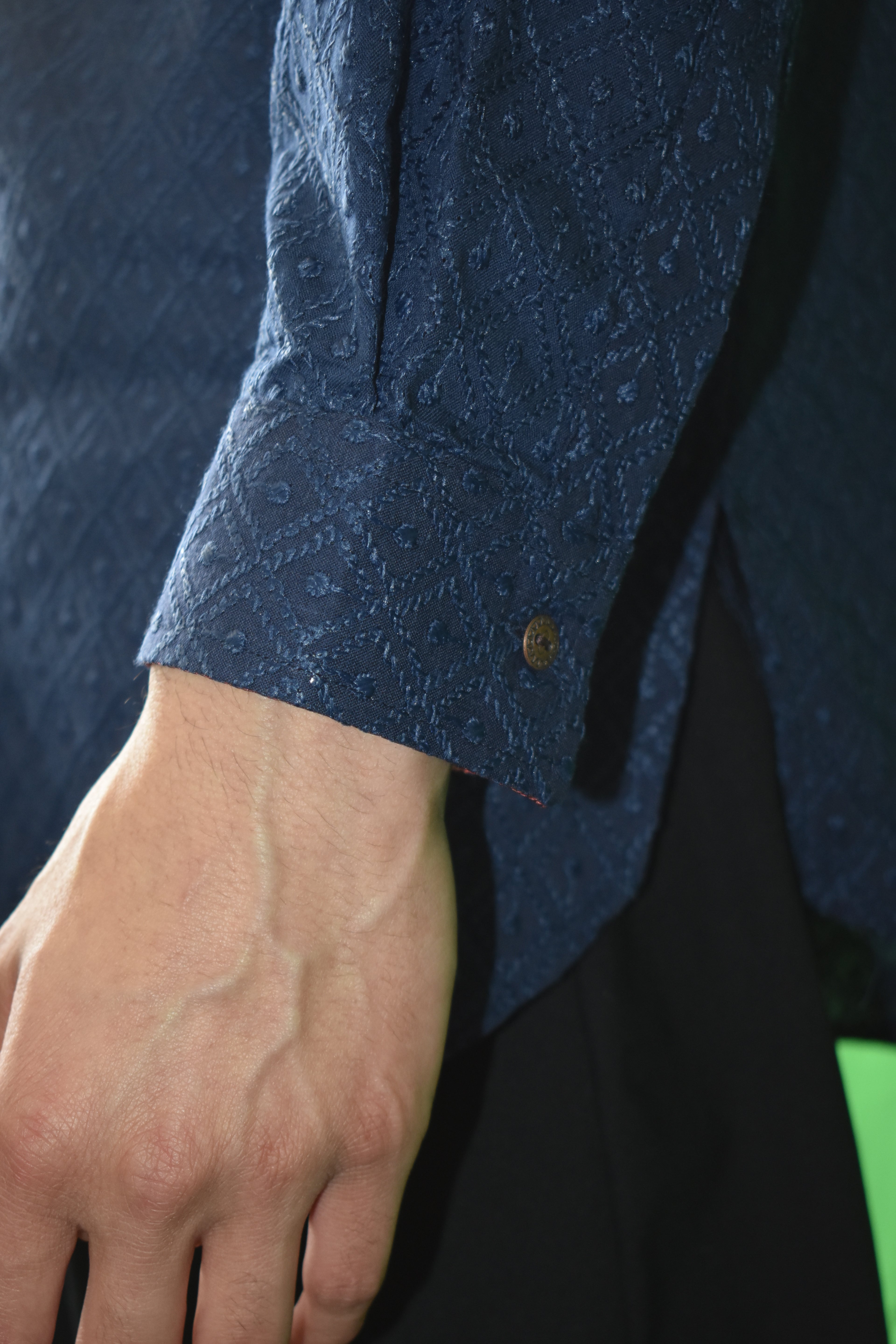 The Sapphire | Royalty Short Kurta, Navy Blue