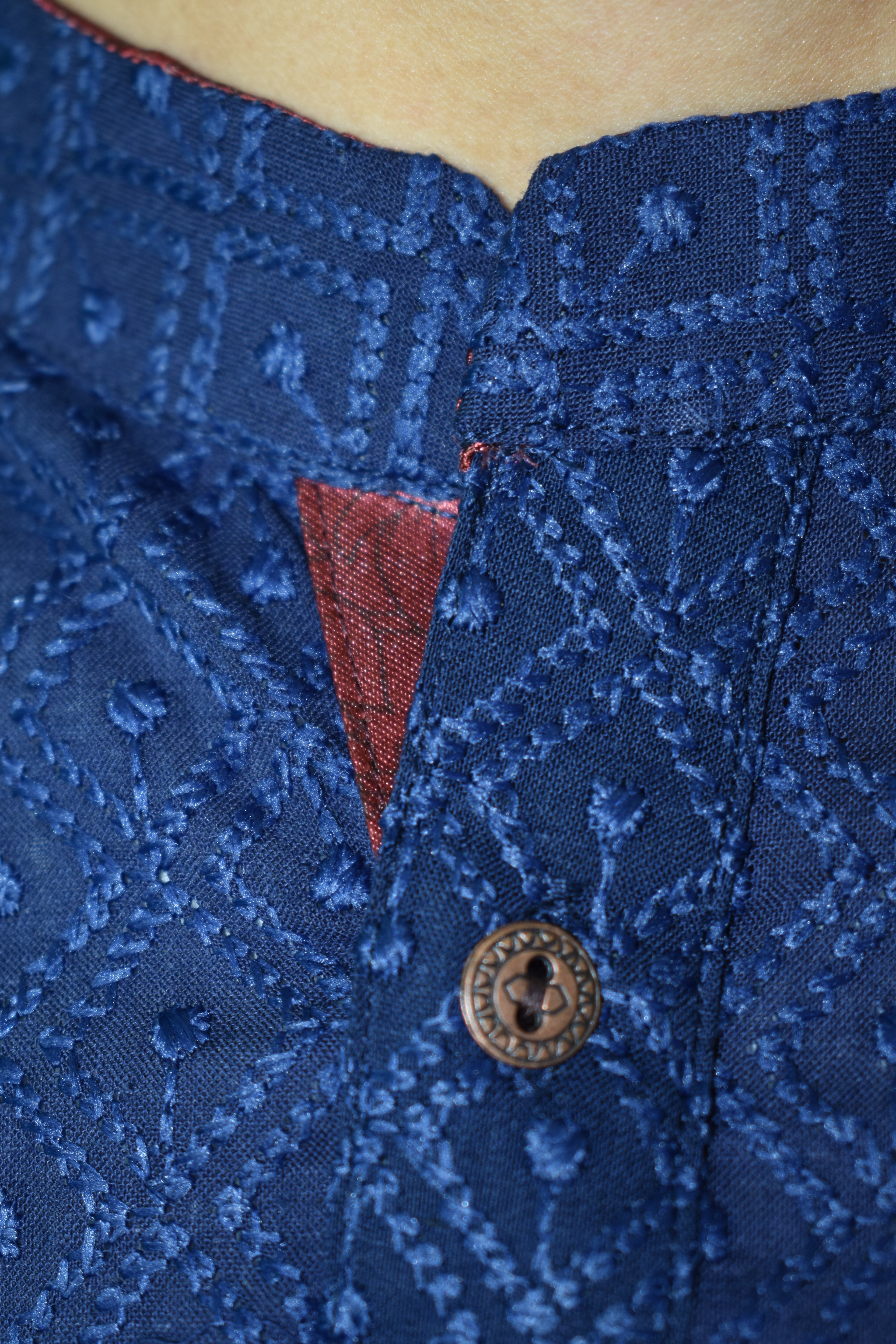The Sapphire | Royalty Short Kurta, Navy Blue