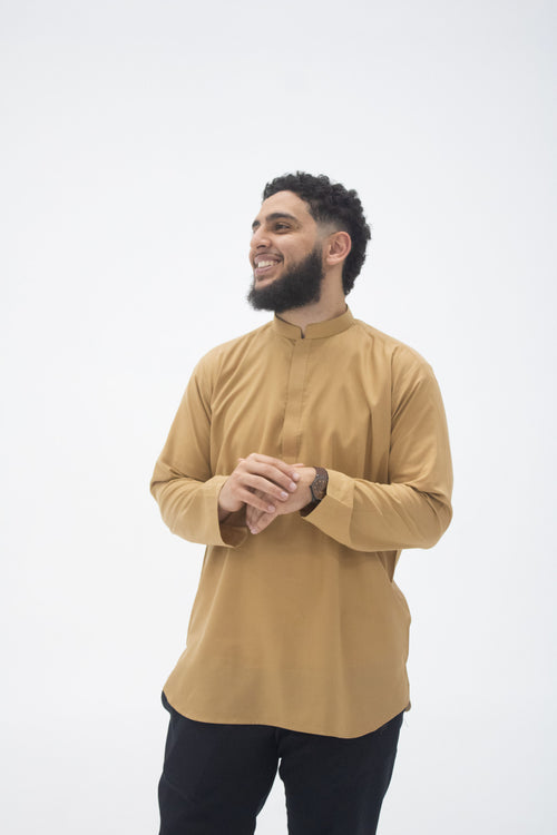 Essential Solids | Quality Short Kurta – Desert Beige