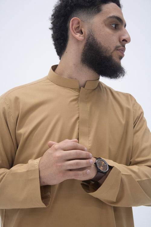 Essential Solids | Quality Short Kurta – Desert Beige